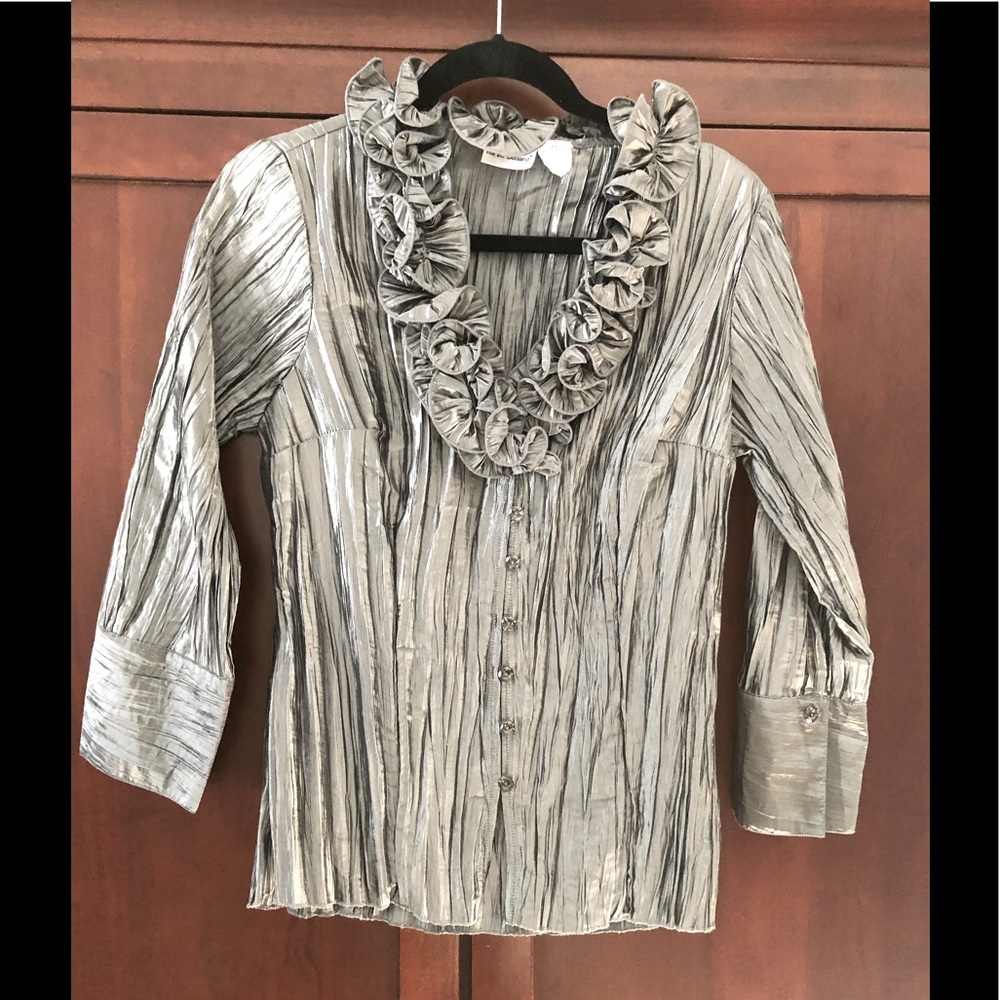 Size medium pewter metallic dress top